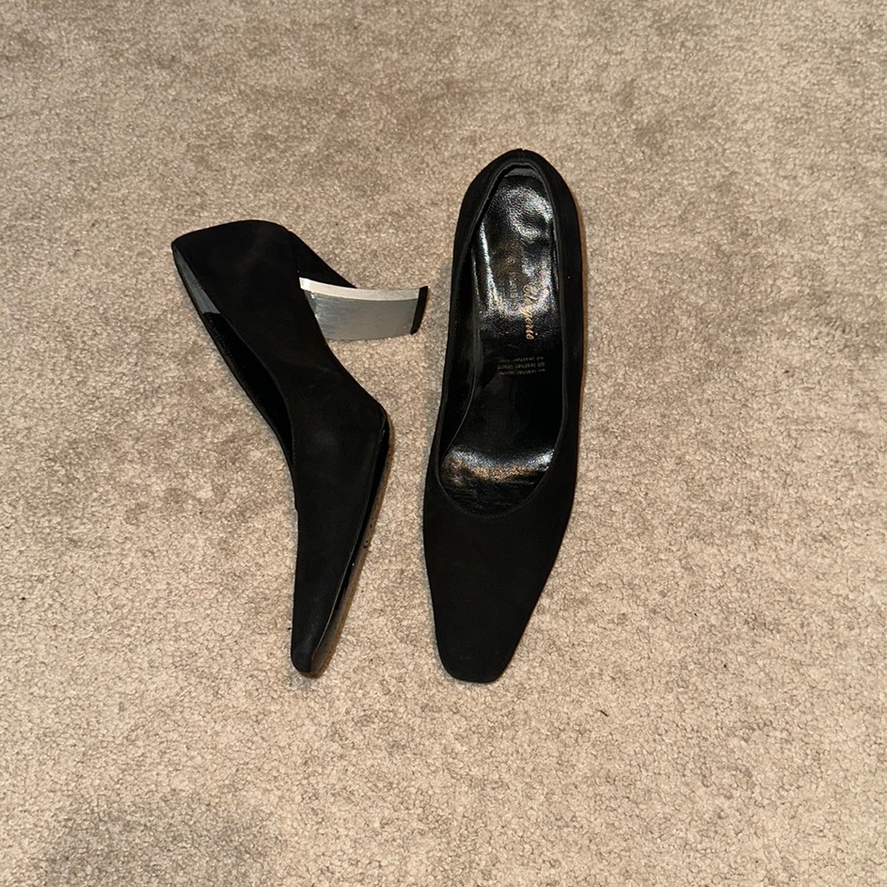 Irregular Robert clergerie heels size 7 black and silver